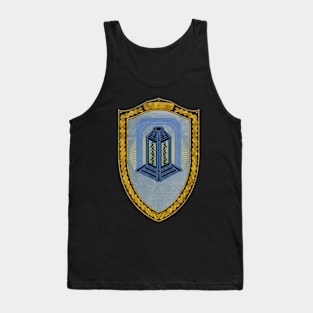 Nightwatch (Shield Gold Celtic Rope on black leather) Tank Top